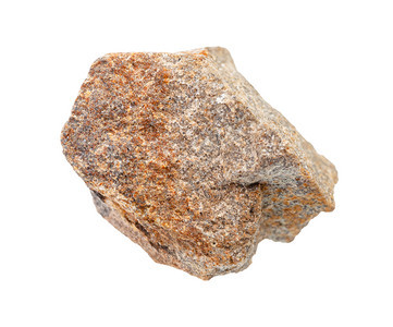 地质采集的天然矿物样本封存白色背景孤立的无污染石英岩图片