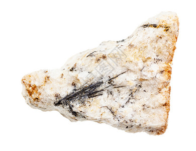 地质采集中自然矿物样本的封存白色背景中孤立的岩石路德维基岩晶体图片