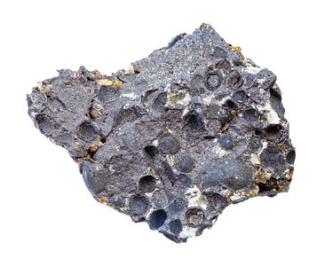 地质采集的天然矿物样本封闭式地质采集原铁矿石岩来自希马提铁矿的皮索石磁铁岩与白色背景隔绝图片