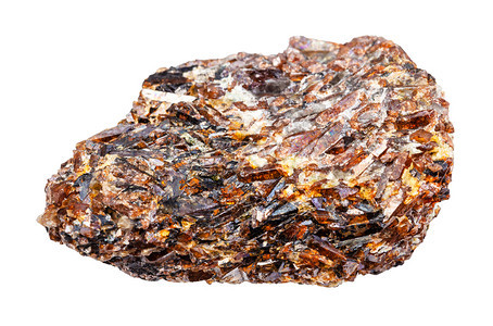 地质采集中自然矿物样本的封存白色背景上孤立的粗土卫六石Sphne石图片