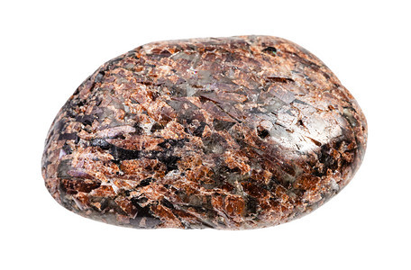 地质采集的天然矿物样本封存白色背景中分离的土崩泰坦岩Sphne石图片
