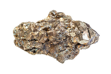 地质采集的天然矿物样本封闭白底绝缘的铁晶金傻瓜的黄粗钻图片
