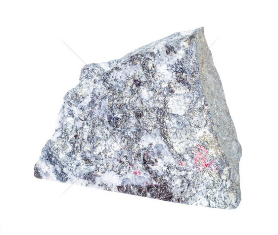 地质采集中自然矿物样本的封存白色背景与StibniteAntimonite岩石隔离的白色背景与StibniteAntimonit图片