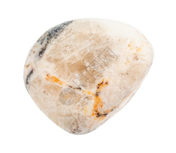 地质采集的天然矿物样本查封白色背景上孤立的抛光巴里特宝石背景图片