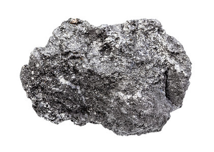 地质采集中自然矿物样本的封存白色背景上孤立的粗图岩石图片