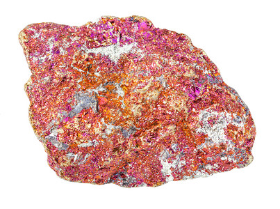 地质采集的天然矿物样本封存白色背景上隔绝的无污染红沙石岩图片