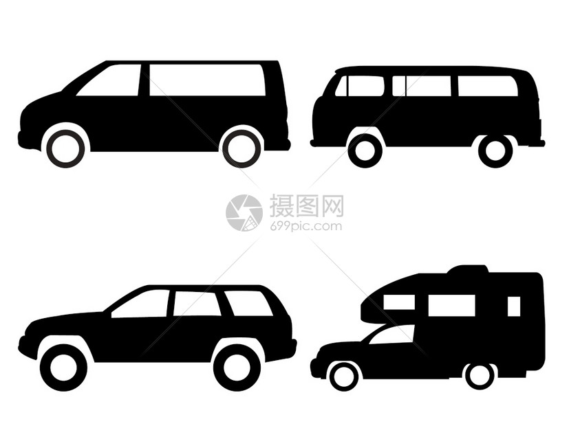 白色背景矢量car类型和模对象图标上设置的汽车收藏图标矢量car类型和模对象图标图片