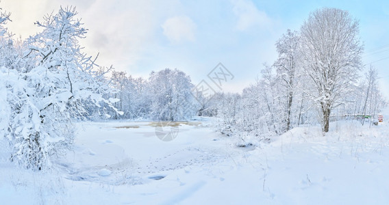 冰冻的河流雪美丽冬天图片