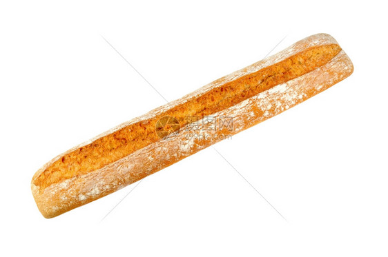 小麦面包白上孤立的包法国食物金的图片