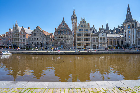 欧洲比利时城市运河图片