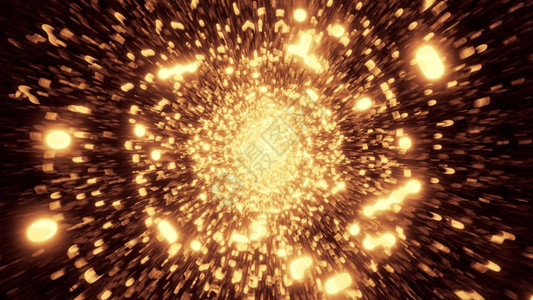 背景壁纸抽象时间旅行3d渲染抽象金色设计银河3d插画背景壁纸墙背景