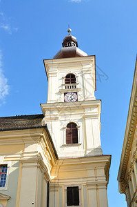 罗马尼亚Sibiu市天主塔楼建筑旅行地标学图片