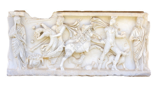 罗马的位于古石棺边的巴斯救济站大理石白色的图片