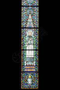 玻璃教堂马赛克蒂亚斯最古老的死神圣马提亚斯大教堂彩色玻璃背景