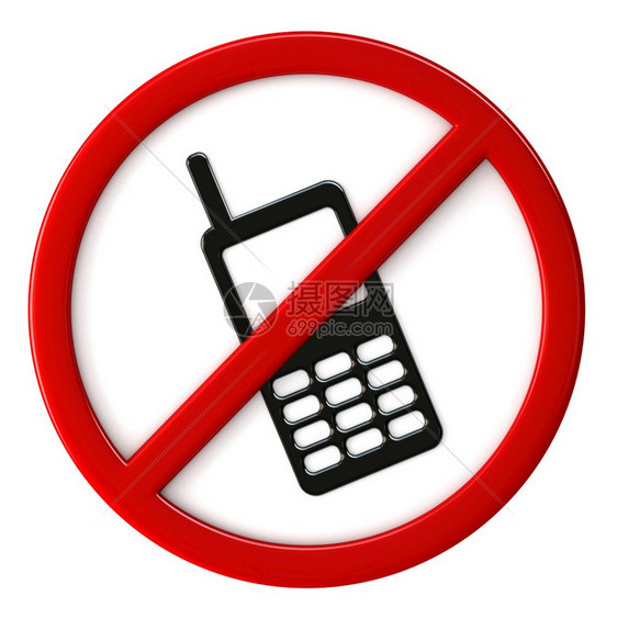 3d不允许使用手机签名标记禁止电话图片