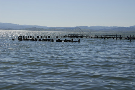 加利福尼亚州上湖克利码头强调质地水图片