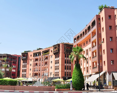 马拉克什市Morocco16November广场建筑设计社论马拉喀什摩洛哥复杂的图片