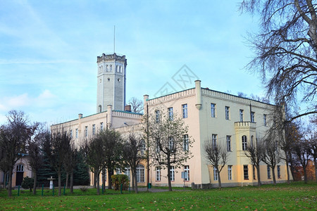 建筑学波兰Myslakowice宫和塔楼纪念碑建造图片