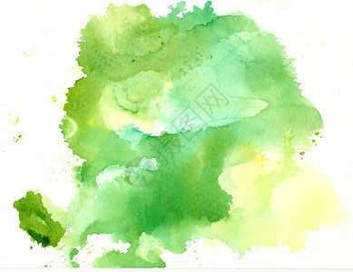 绿色背景水彩绘画抽象的手工制作图片