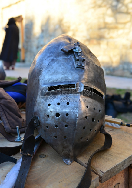 年龄中世纪金属头盔护甲战士部防道具图片