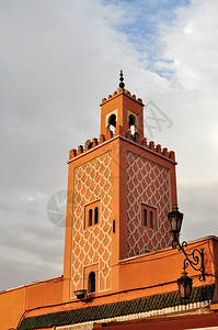 建筑学摩洛哥旅游马拉克什市MoroccoJemaaelFna清真寺地标建筑图片