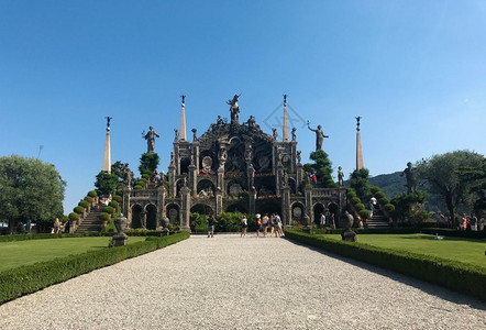 巴洛克式旅游马焦雷伊索拉贝意大利花园景观建筑标志图片