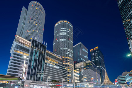 日本名古屋城市夜景图片