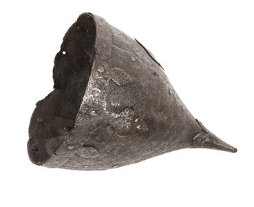 比赛中世纪骑士的铁头盔非常重的伪造铆钉图片