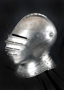 预订历史中世纪骑士的铁头盔非常重的金属背景图片