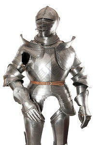 头盔历史的中世纪骑士盔甲金属保护士兵不受对手冲撞金属保护优质的图片