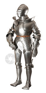 中世纪骑士的盔甲金属保护士兵不受对手冲撞金属保护古老的头盔历史图片