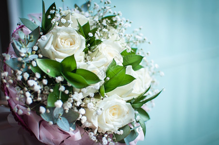 白色新娘花束图片