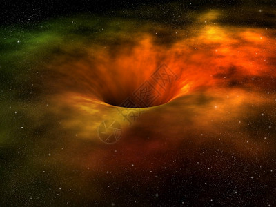 计算机生成黑洞吞噬银河系科学黑色的星云图片