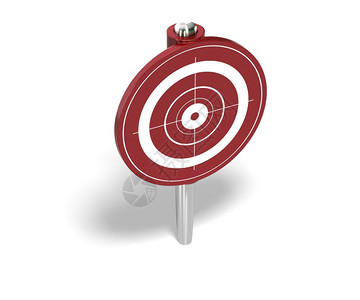 白色的标记推背景红目标针上方的色目标针图片
