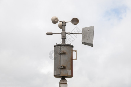 叶片技术传感器带有电磁计和温度的气象站图片