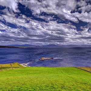 大西洋草地海芬特拉湾爱尔兰科多内加欧洲芬特拉湾风景点图片