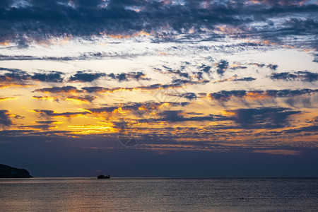 海边落日风光图片