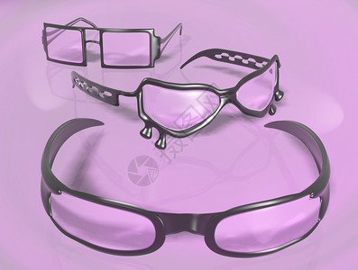 眼力太阳镜看3d粉色眼镜插图背景图片