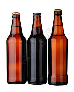 贮藏啤酒树来自棕色玻璃的啤酒瓶和黑白底隔离在色背景上一种图片