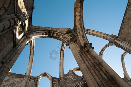 旅行修道院历史里斯本市葡萄牙ConventodoCarmo地标建筑图片