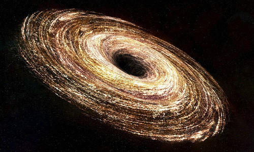 天文学计算机在恒星背景上生成黑洞星最佳图片