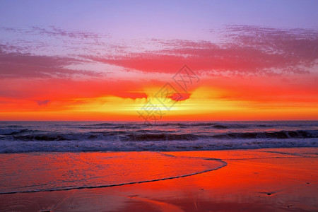 葡萄牙西海岸的美丽日落自然户外图片