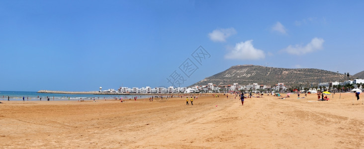 阿加迪尔市莫罗科海滩和洋地貌摩洛哥水景观图片