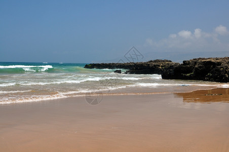 旅游摩洛哥莫罗科湾海滩和洋地貌全景水图片