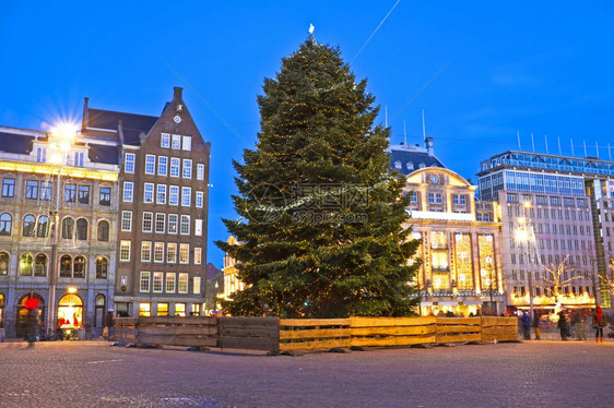 阿姆斯特丹的夜景图片