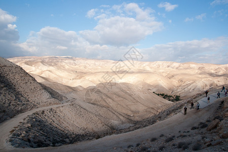 以色列境内的Wadiceltjudane沙漠旅游景点行东凯尔特图片