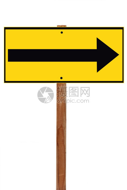 路标直接的黄色牌方向图片