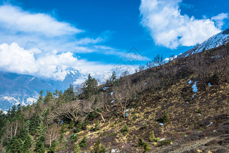 喜马拉雅山间景象图片