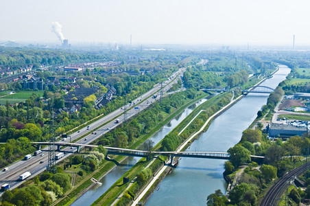 德国奥伯豪森莱茵河景色图片