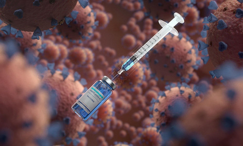水平的治疗注射针筒疫苗接种概念新型冠状图片